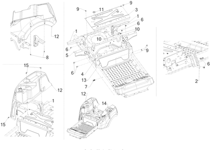 Platform Diagram and Parts List for RZT-S50KH (17ARCBDQ056)(2017) Cub Cadet Lawn Tractor